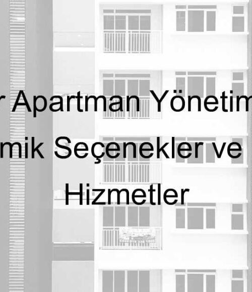 2024 İzmir Apartman Yönetimi Fiyatları: Ekonomik Seçenekler ve Kaliteli Hizmetler